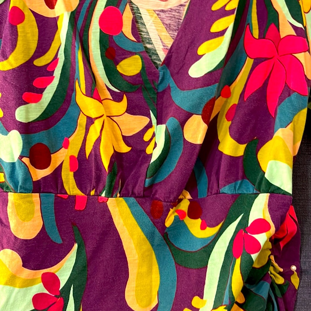 Jersey blouse flower print